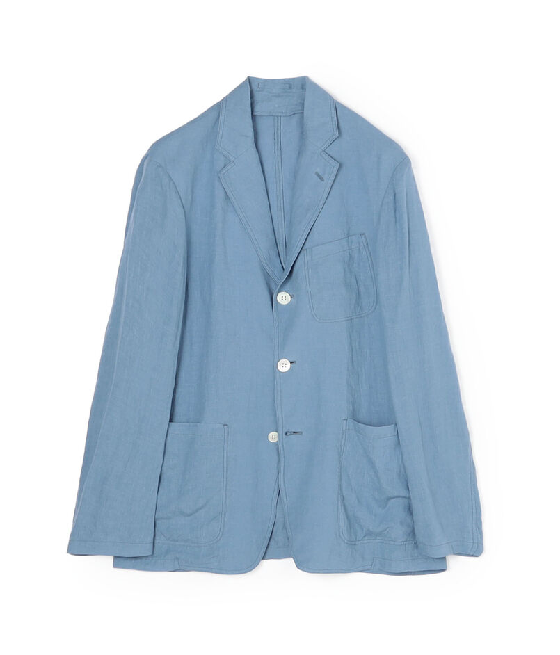 リネン シングルブレステッド3Bジャケット GOLD LINEN