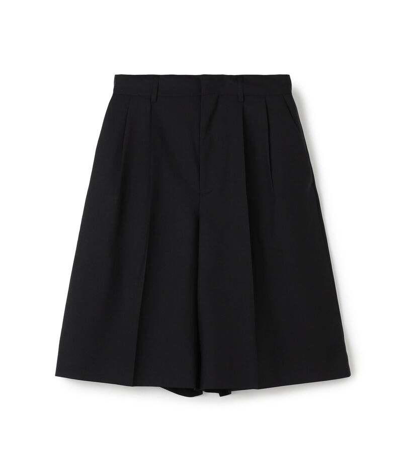 Super120'sウォッシャブルウール タックショートパンツ