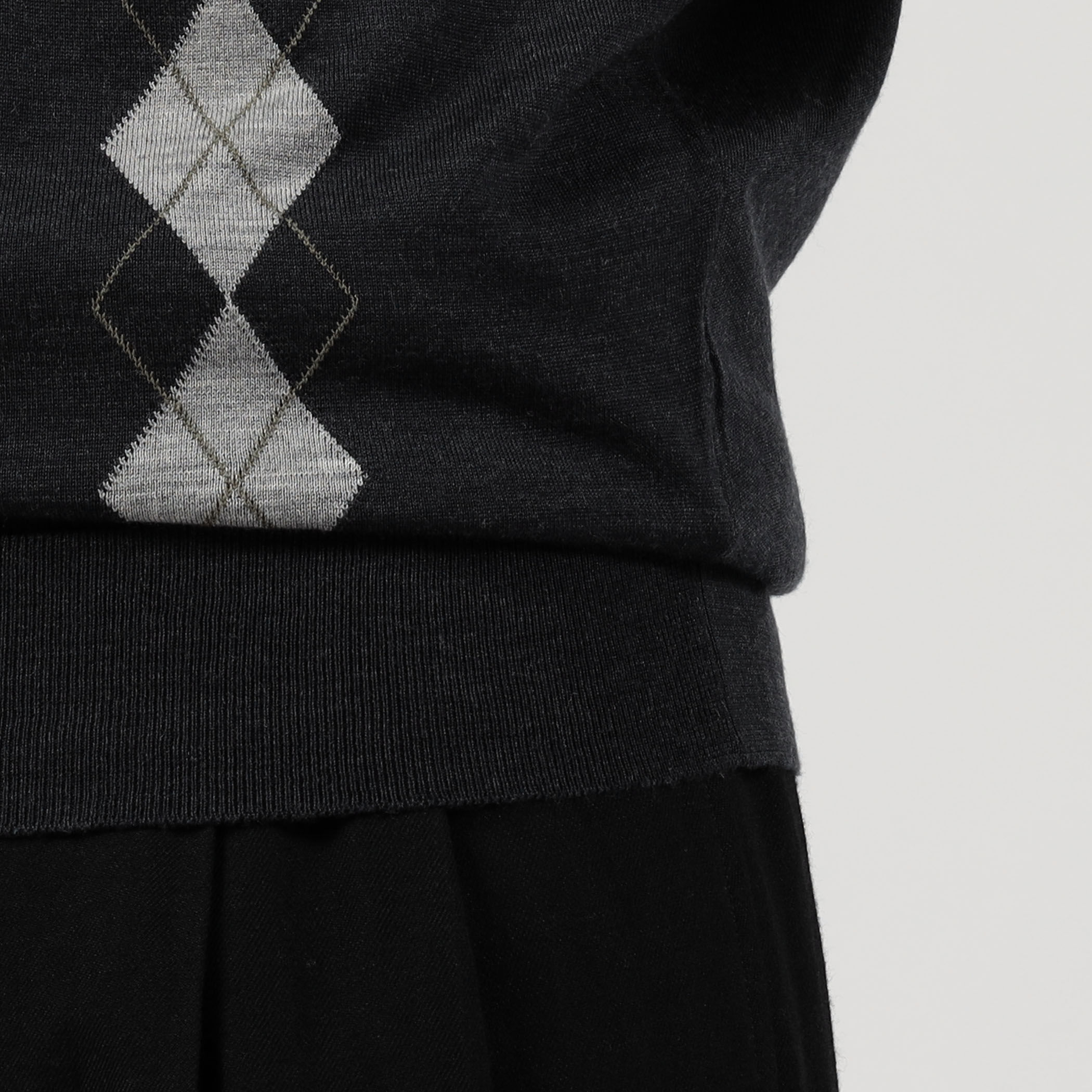 別注】JOHN SMEDLEY ウール アーガイルクルーネック プル