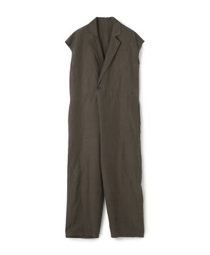 リネンキュプラシルクコンパクト チェスターカラーオールインワン