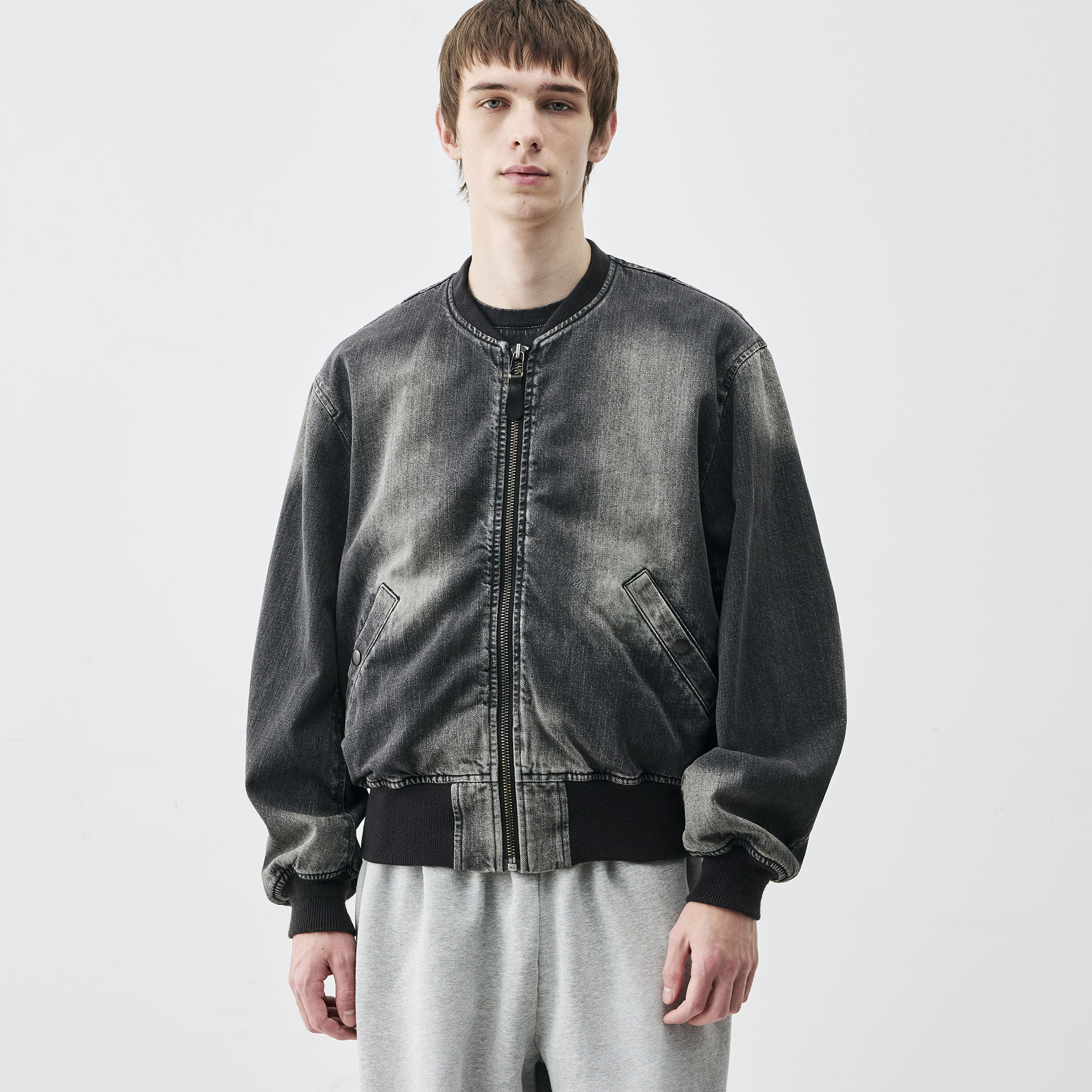 ブラックデニム MA-1ジャケット｜トゥモローランド 公式通販