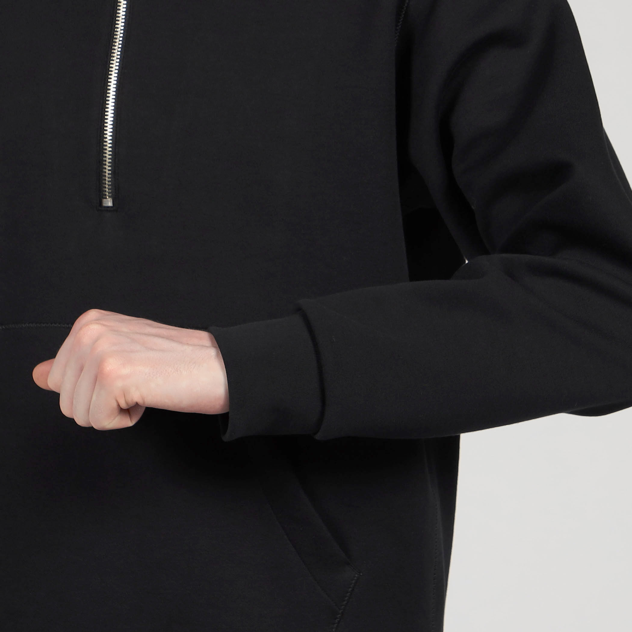 □スビンコットン ダンボール ハーフジップ パーカ｜トゥモローランド