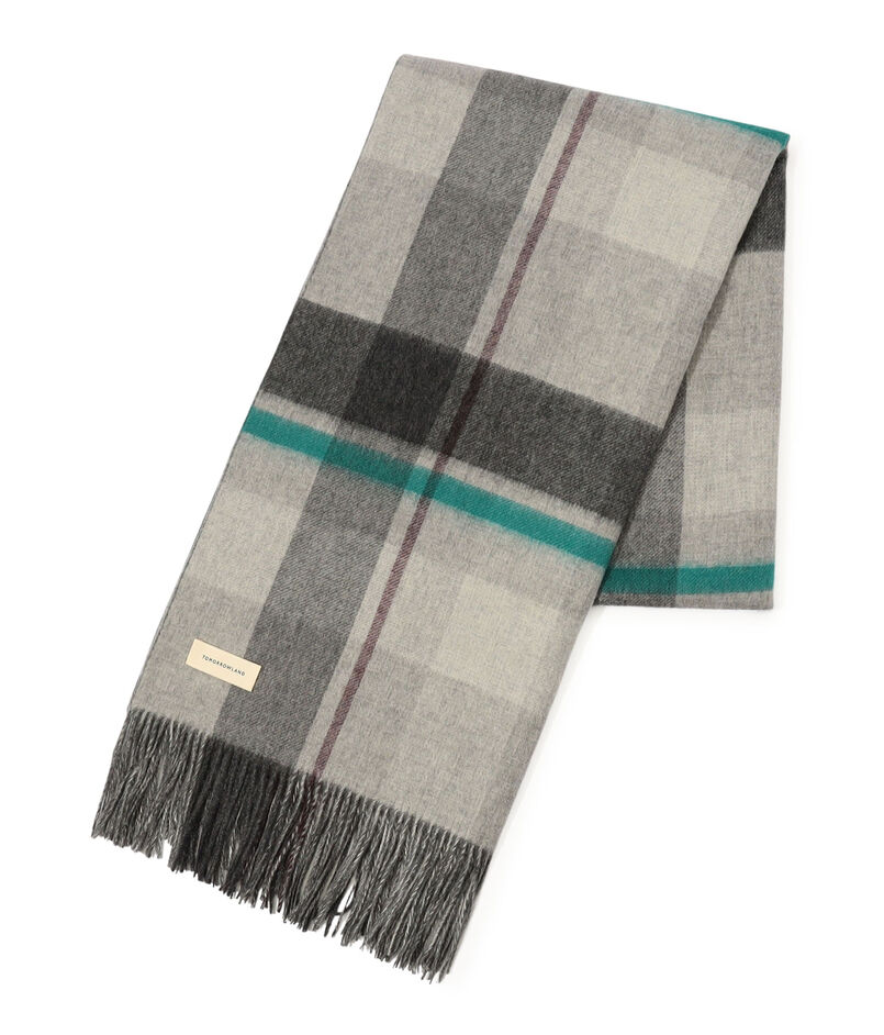 TOMORROWLAND カシミヤ ダブルフェイス チェックストール