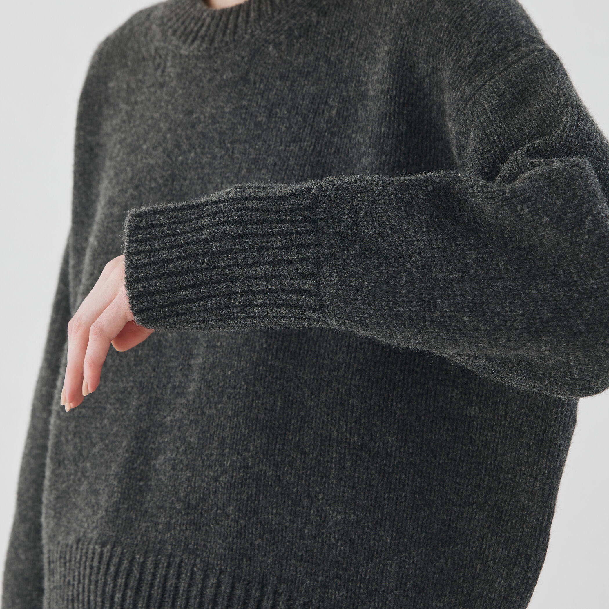 GALERIE ファインウーステッド クルーネックプルオーバーS GALERIE VIE（ギャルリー ヴィー）の「ファインウーステッド クルー