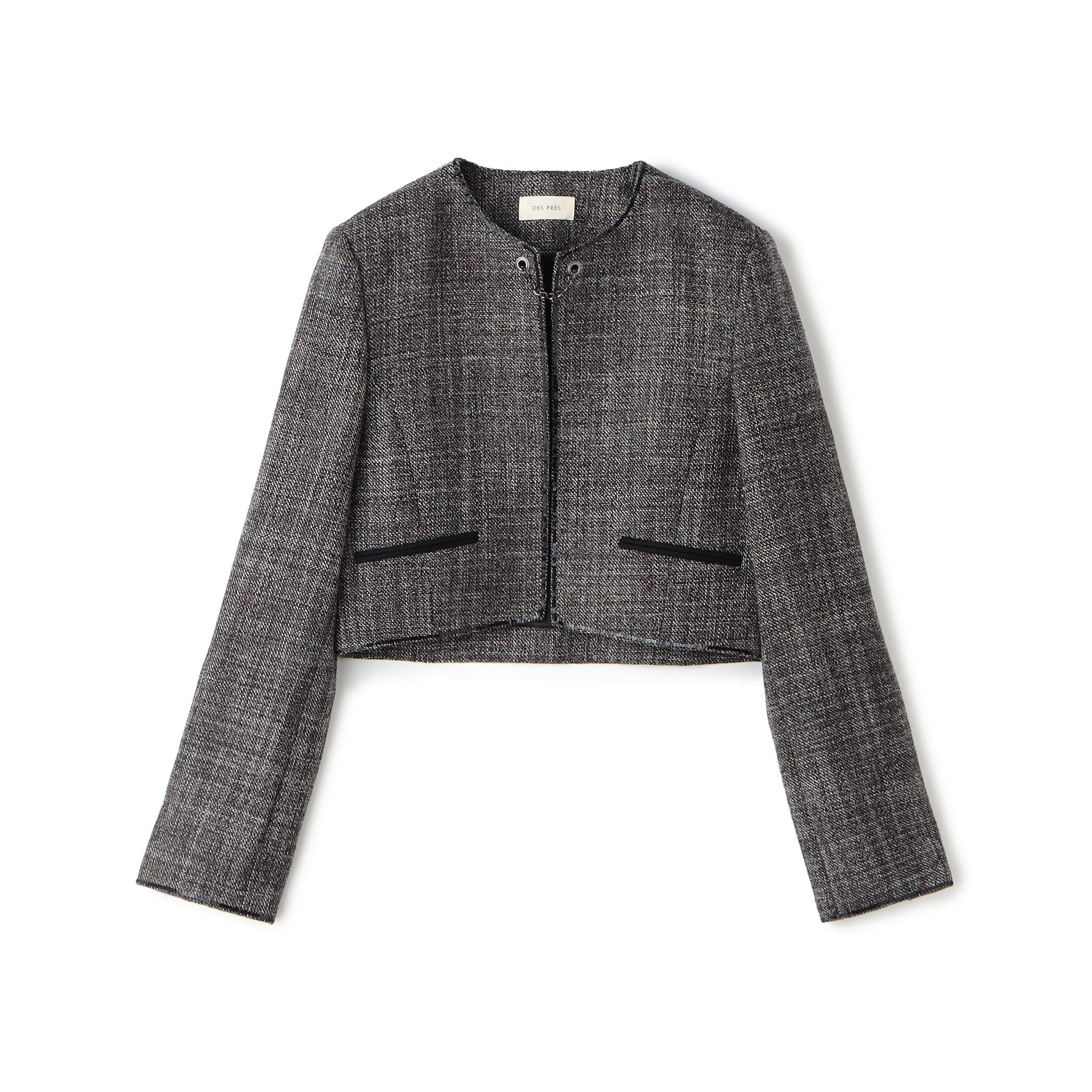 ウールリネンツイード クロップドジャケット｜トゥモローランド 公式通販