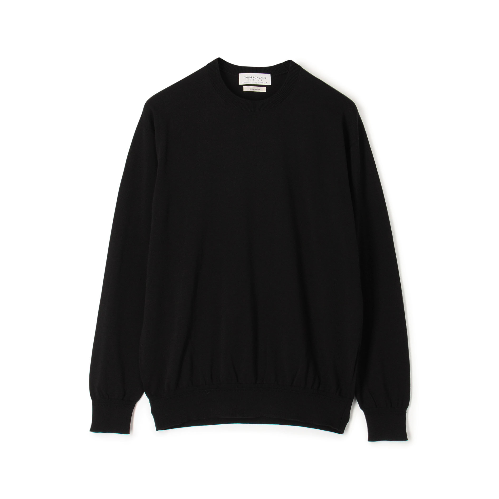 □TOMORROWLAND tricot ギザコットン クルーネックプルオーバーニット