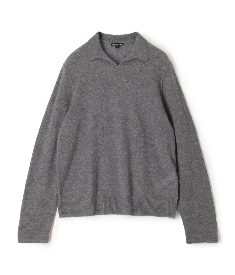 ソフトフェザーウェイトカシミヤ スキッパーポロニット MOKC3715 ソフトフェザーウェイトカシミヤ スキッパーポロニット MOKC3715