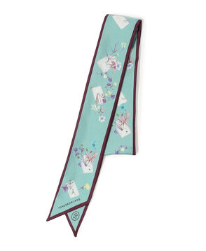 ATELIER TOMORROW FLOWER LETTER シルク ボウタイスカーフ