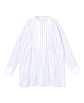 ■コットン スタンドカラー ブザムシャツ