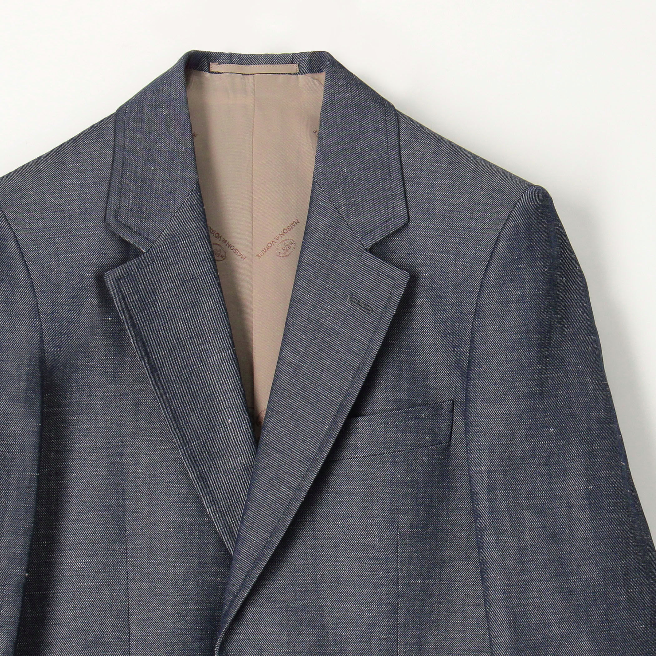 ウールリネン シングルブレステッド2Bジャケット DORMEUIL ウールリネン シングルブレステッド2Bジャケット DORMEUIL
