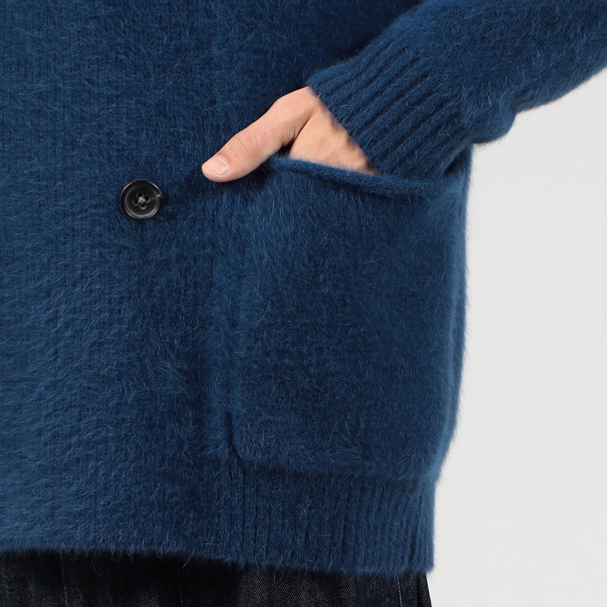 フォックスカシミヤ ショールカラーカーディガン｜トゥモローランド