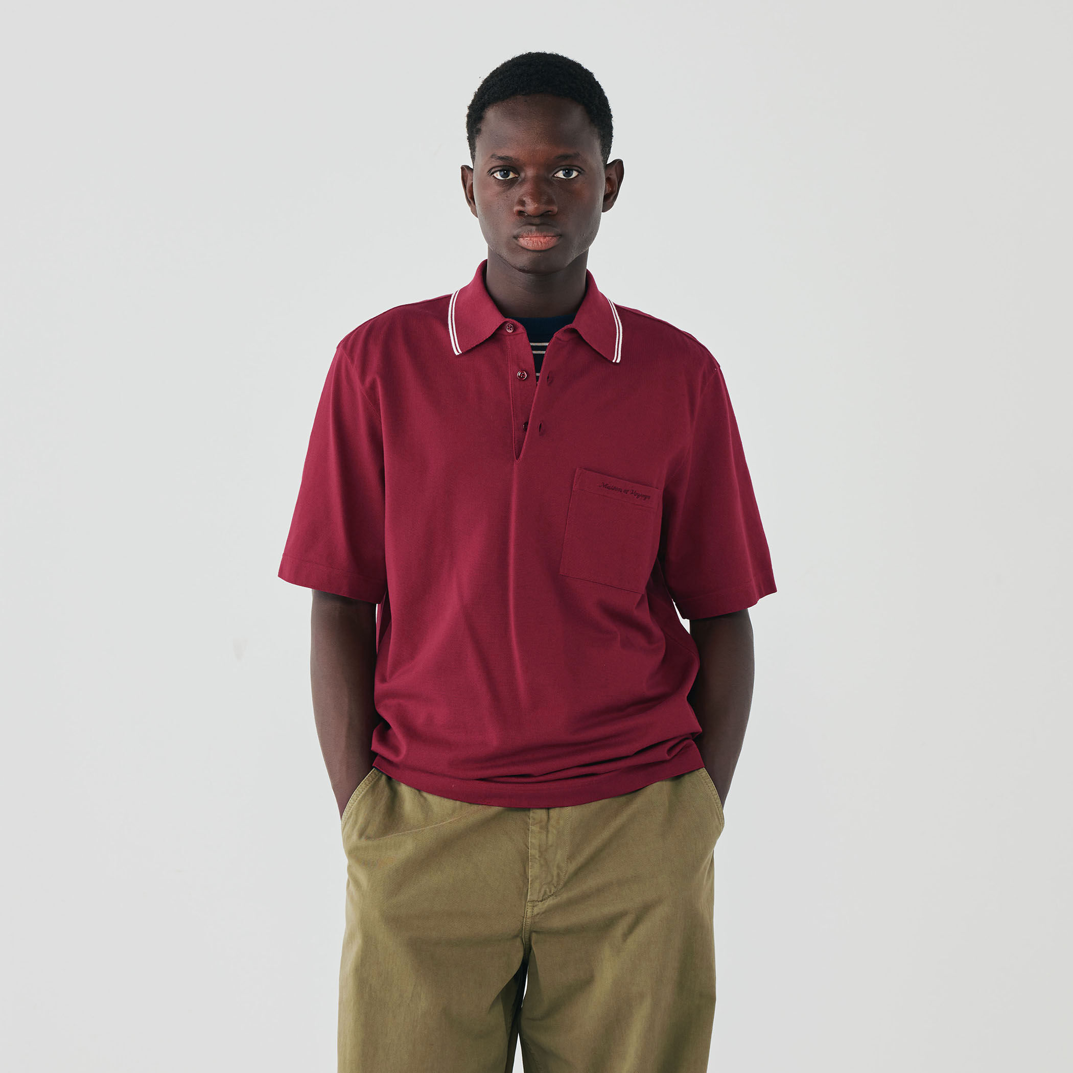 オーガニックコットン 鹿の子ジャージー ポロシャツ｜トゥモローランド