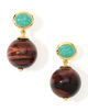 Lizzie Fortunato UMBRIA ER TIGER EYE ピアス