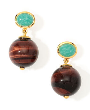 Lizzie Fortunato UMBRIA ER TIGER EYE ピアス