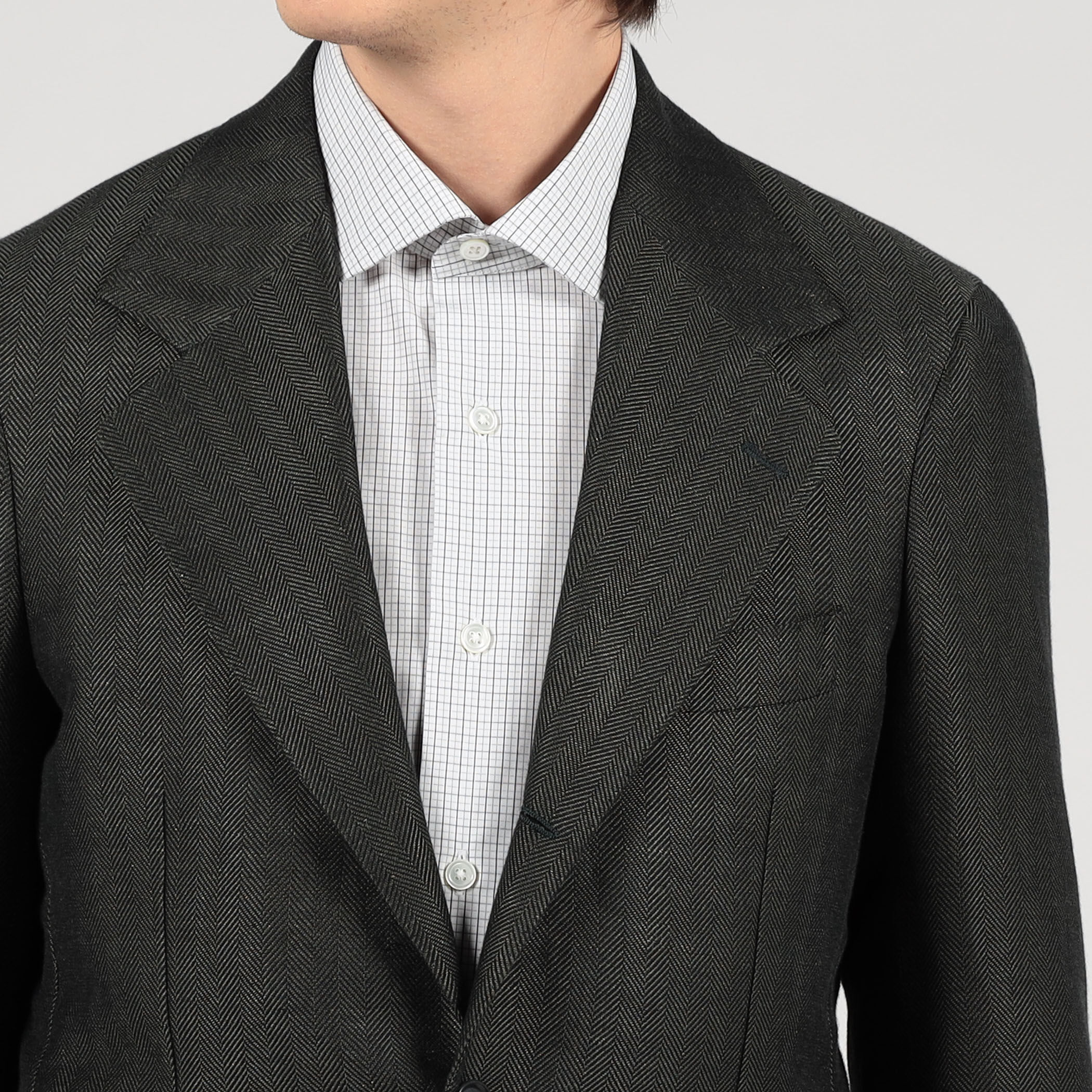 □【別注】De Petrillo リネンコットン シングルブレステッド3B