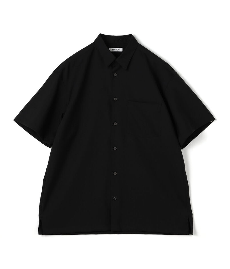 Super120's ウォッシャブルウール リラックスハーフスリーブシャツ