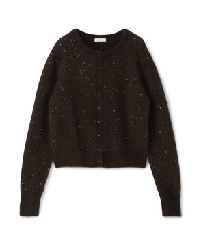 フォックスカシミヤ クルーネックカーディガン