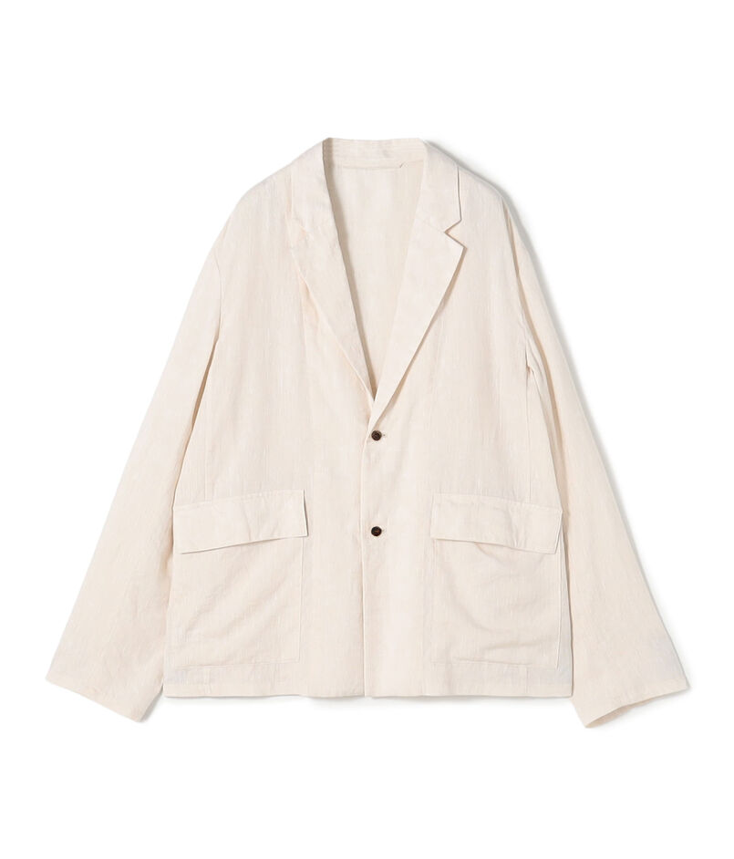 リネンポプリン ドロップショルダージャケット