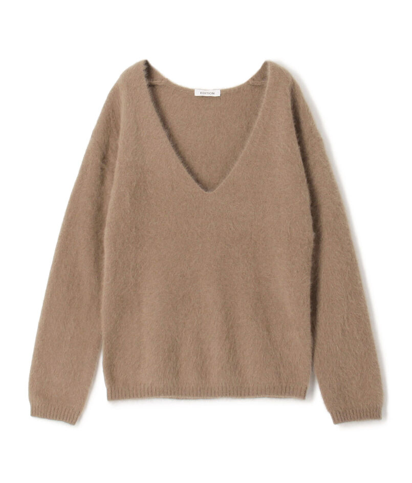 フォックスシャギー Vネックニット
