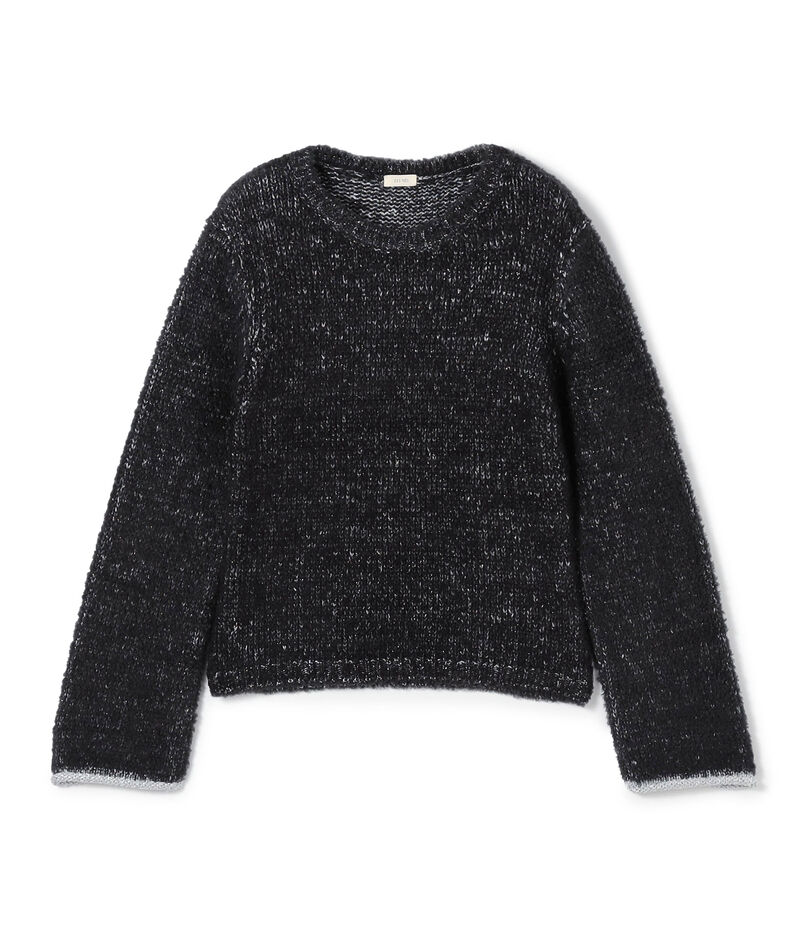 グリッターウールファー ラウンドネックプルオーバー