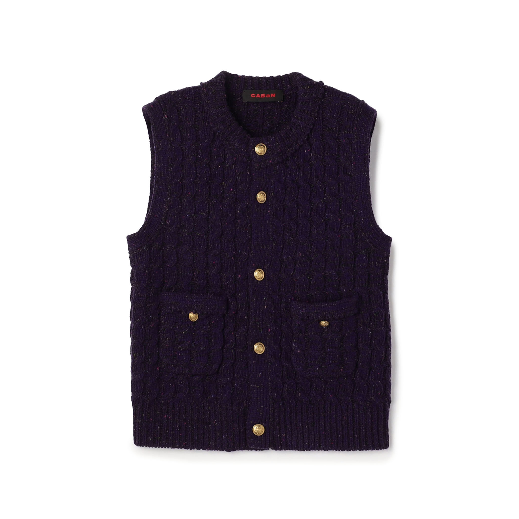 ウールネップ ケーブルニットベスト｜トゥモローランド 公式通販