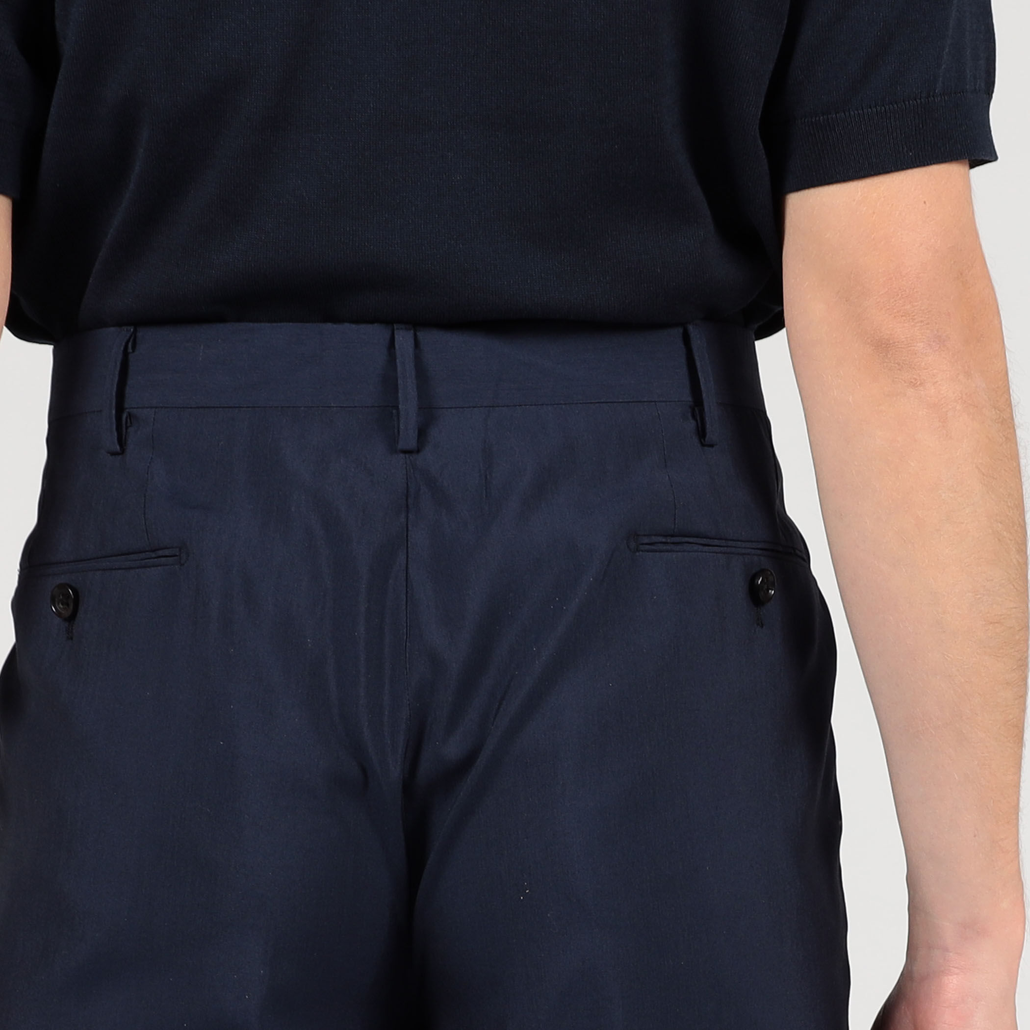 ウールシルク イン2プリーツ ストレートスラックス MARZOTTO