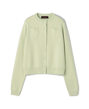 コットンカシミヤ クルーネックカーディガン