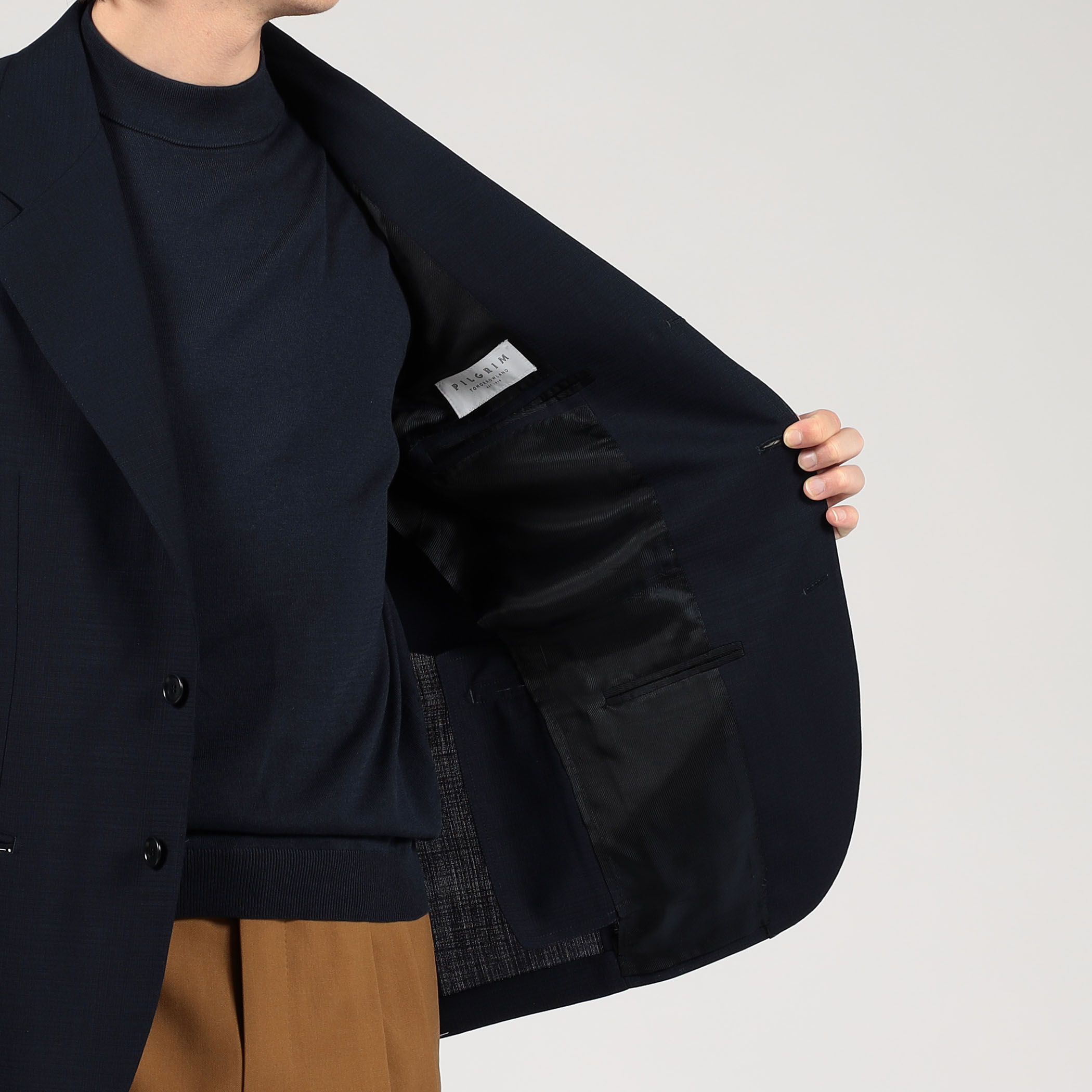 別注】De Petrillo ウール シングルブレステッド3Bジャケット 別注】De Petrillo ウール シングルブレステッド3Bジャケット