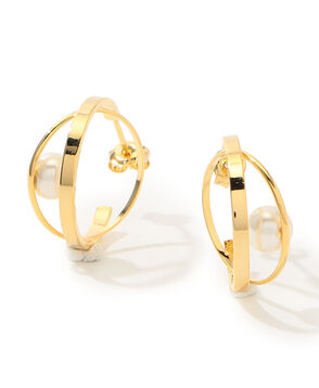 【別注】januka×TOMORROWLAND ダブルフープ パールピアス