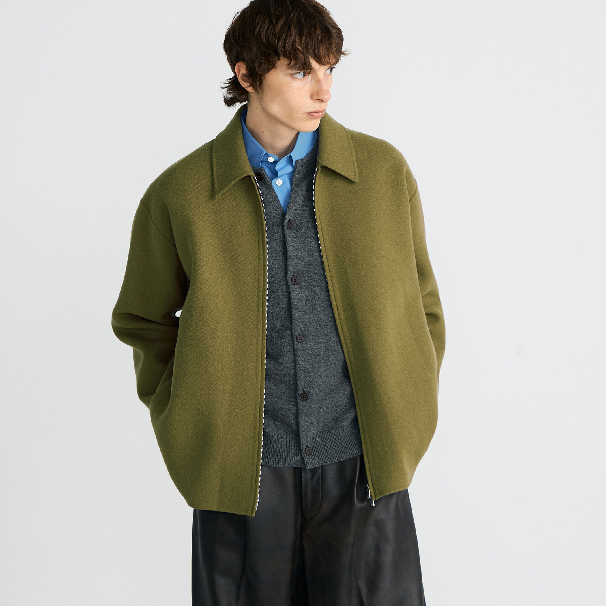 ウールカシミヤダブルフェイス ジップブルゾン｜トゥモローランド 公式通販