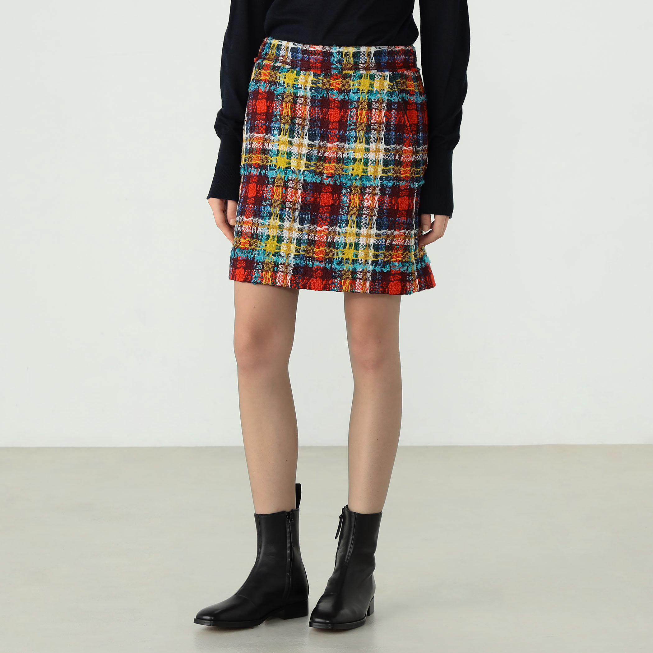 ミックスツイード ミニスカート｜トゥモローランド 公式通販