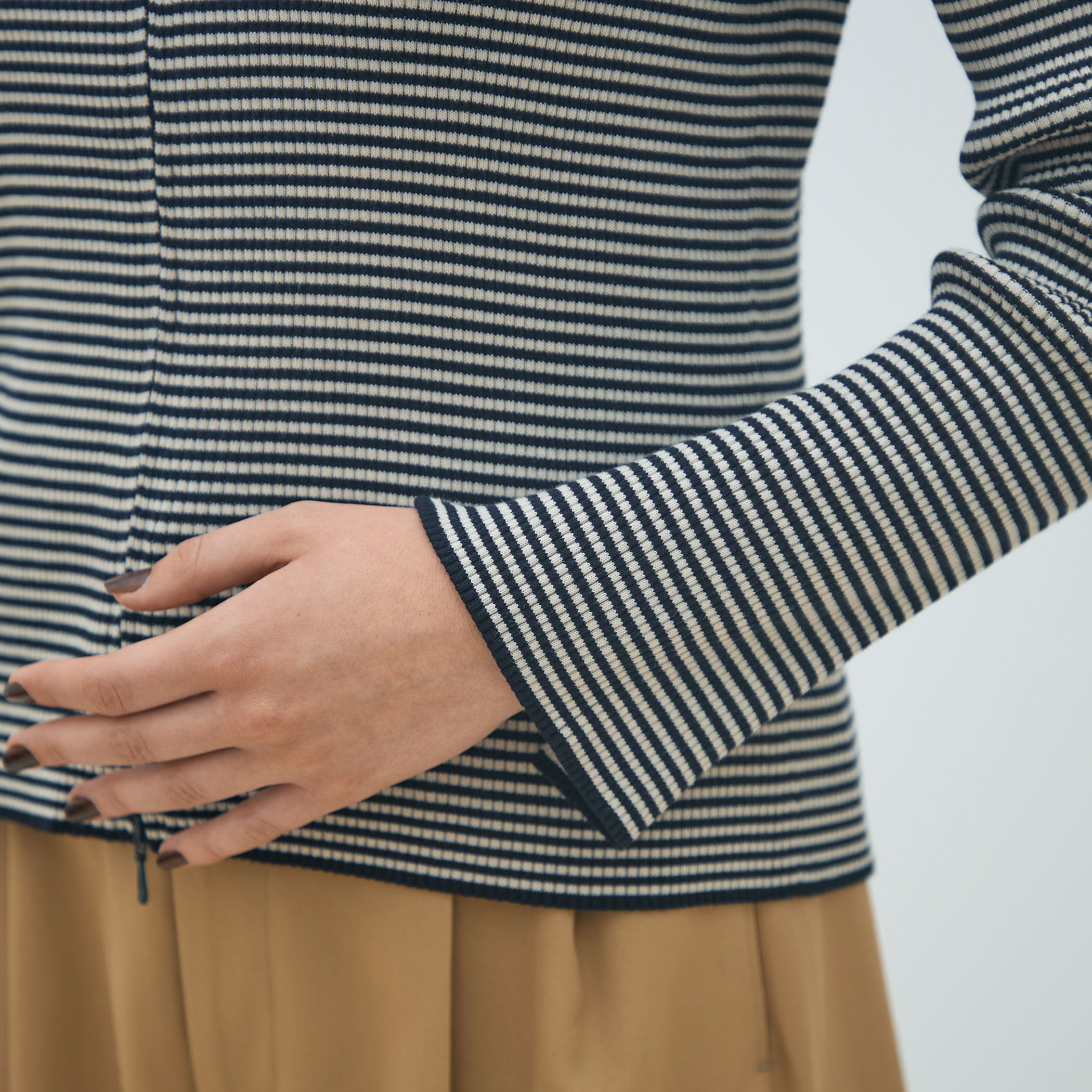 コットンリブ ジップアップカーディガン｜トゥモローランド 公式通販