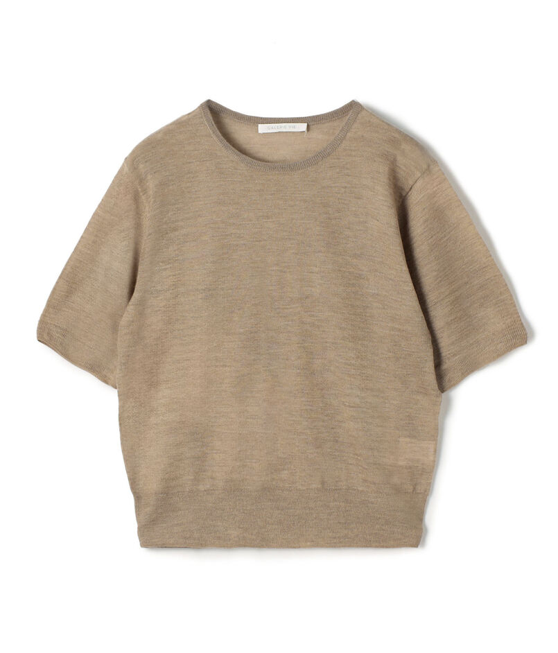 ウーステッドカシミヤ ハーフスリーブプルオーバー