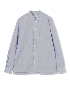 120/2コットンポプリン バンドカラーシャツ ALUMO