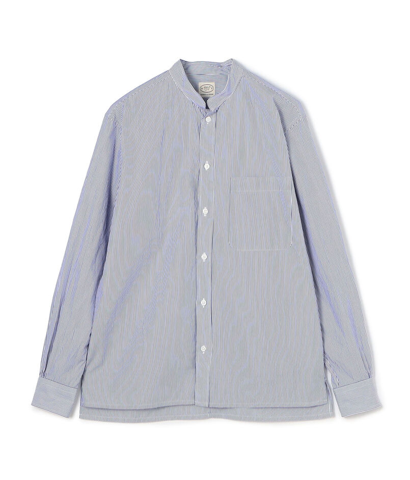 120/2コットンポプリン バンドカラーシャツ ALUMO