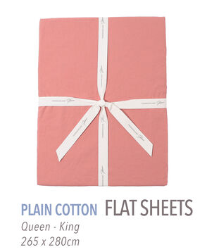 プレーンコットン フラットシーツ（クイーン～キング）