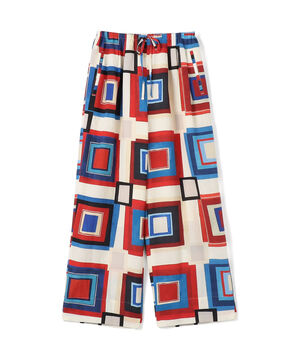 スキームプリント ドロストワイドパンツ