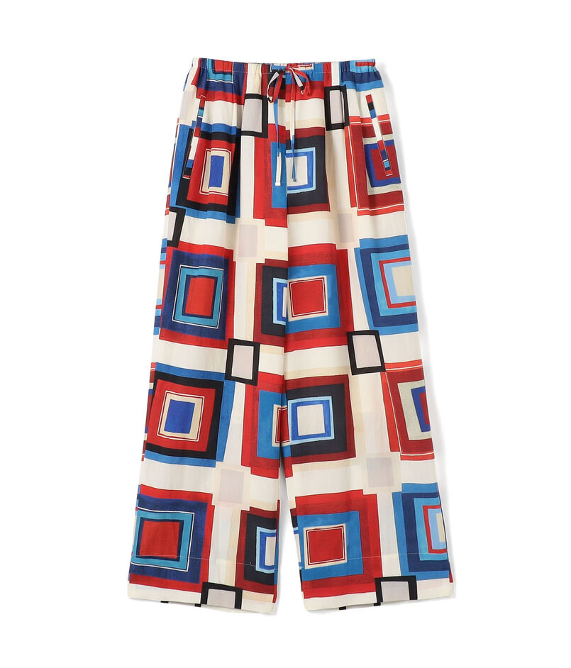 スキームプリント ドロストワイドパンツ