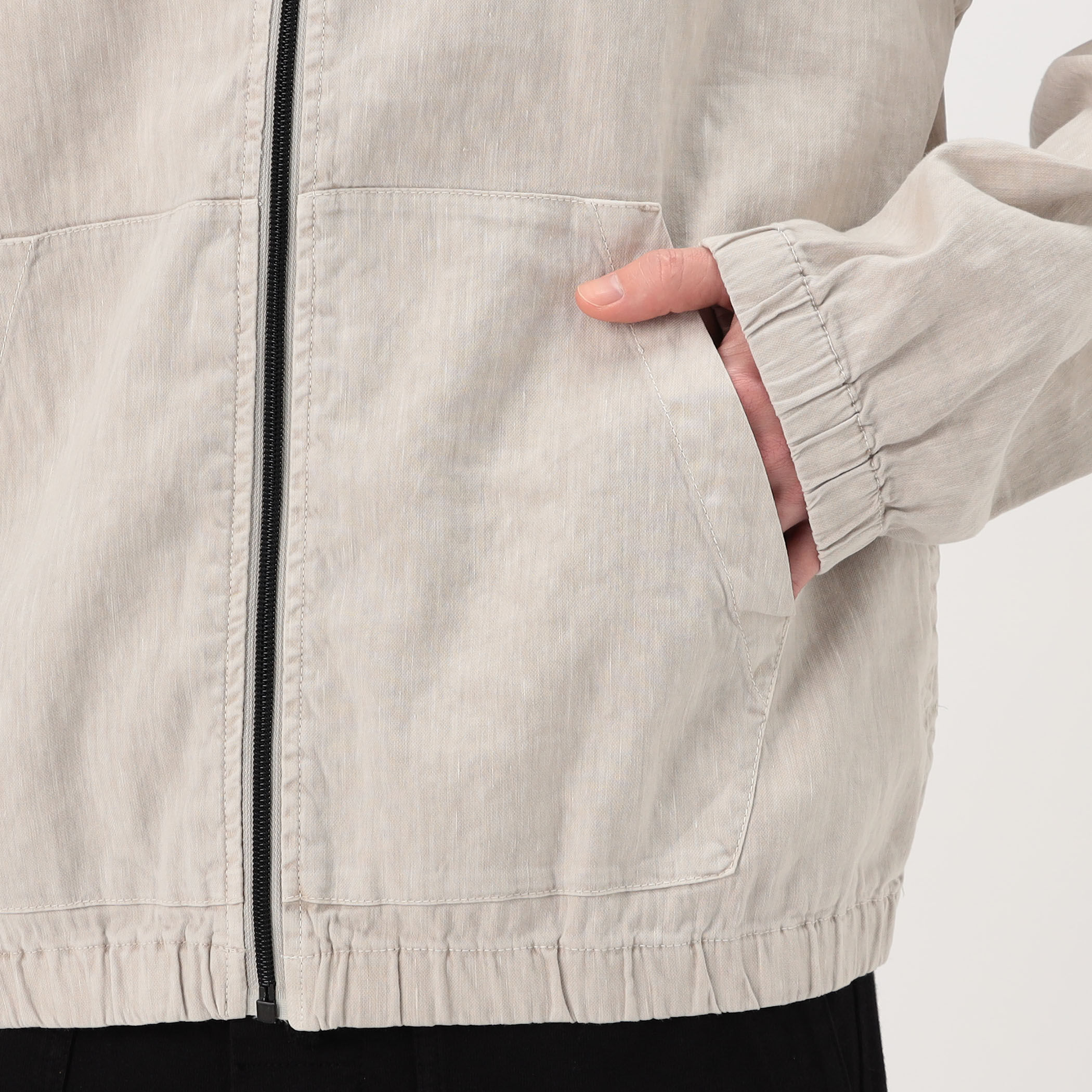 リネンブレンド ジップフロント パーカ MLIM2188｜トゥモローランド