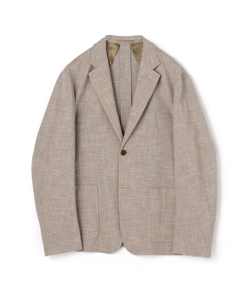 ウールシルクナイロン シングルブレステッド 2Bジャケット CARLO 
