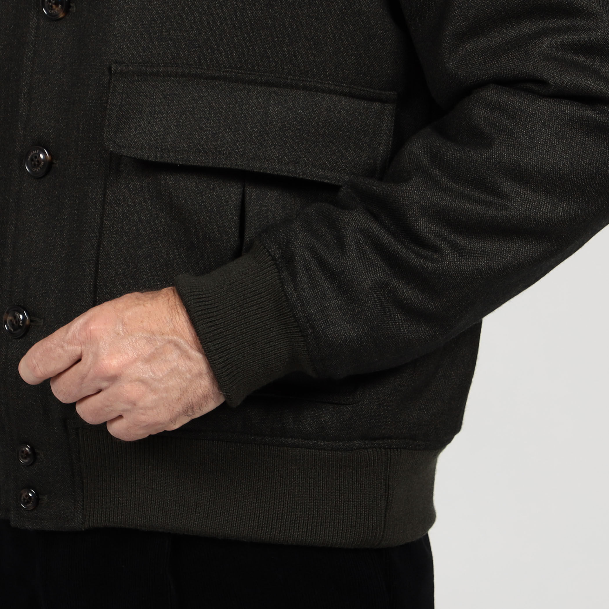 VALSTARINO ドライビングブルゾン コットン マットブラック 46 Valstar ブルゾン アウター VALSTAR × Brilla per il gusto