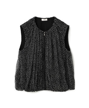 シルク楊柳 2-wayノースリーブブラウス