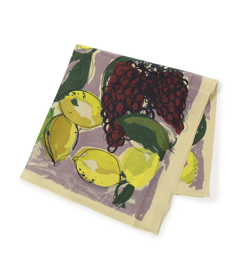 TOAST コットンシルクフルーツプリント バンダナ