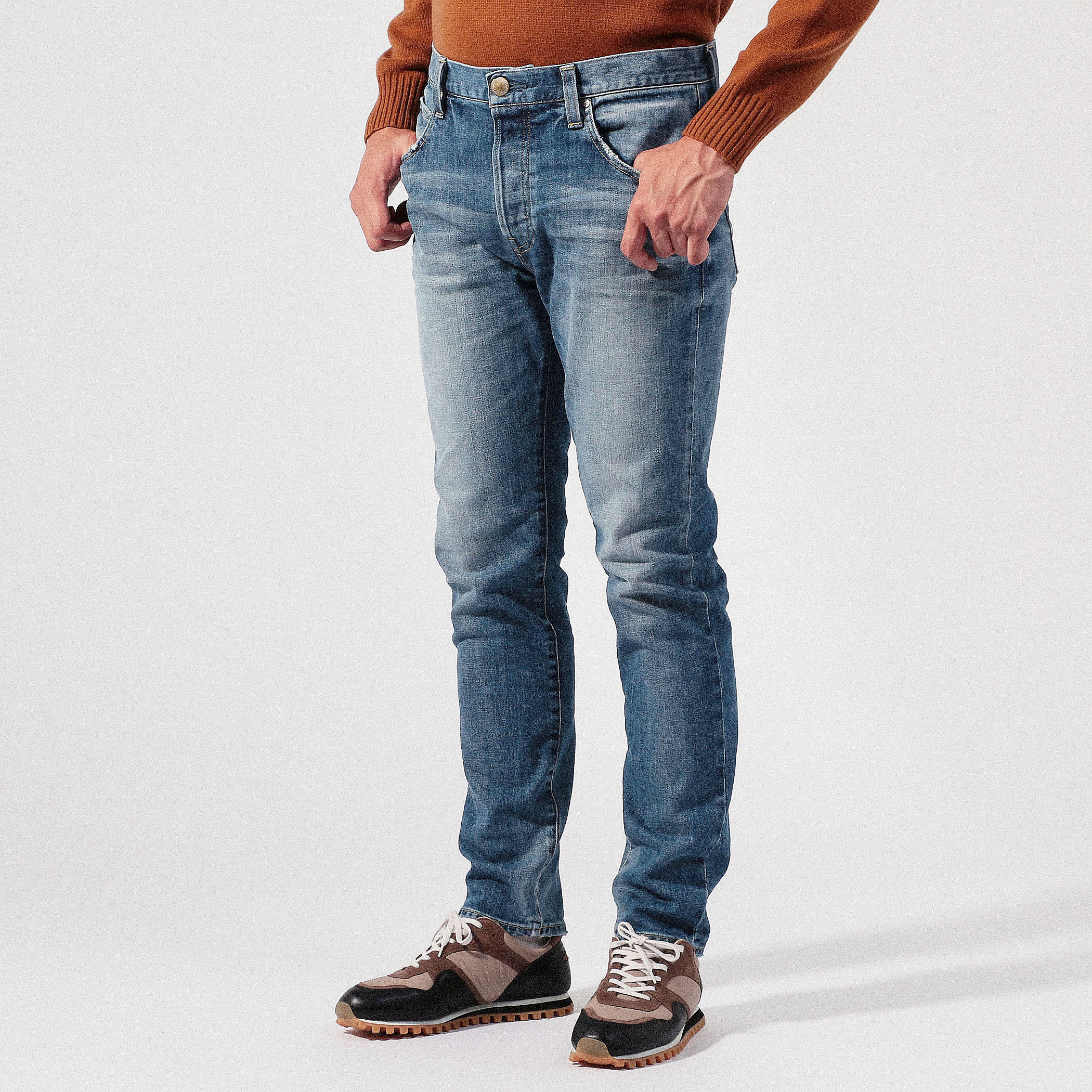 別注】RED CARD×BLUE WORK ストレッチデニム 5ポケットスキニー
