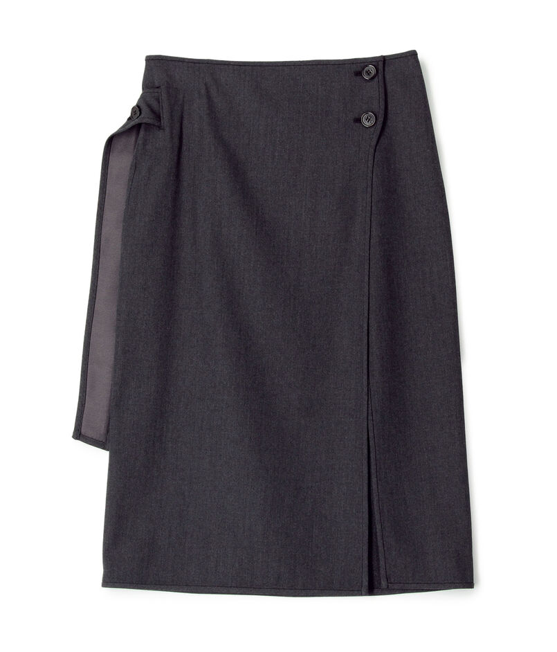 ウールレーヨンツイル オーバースカート