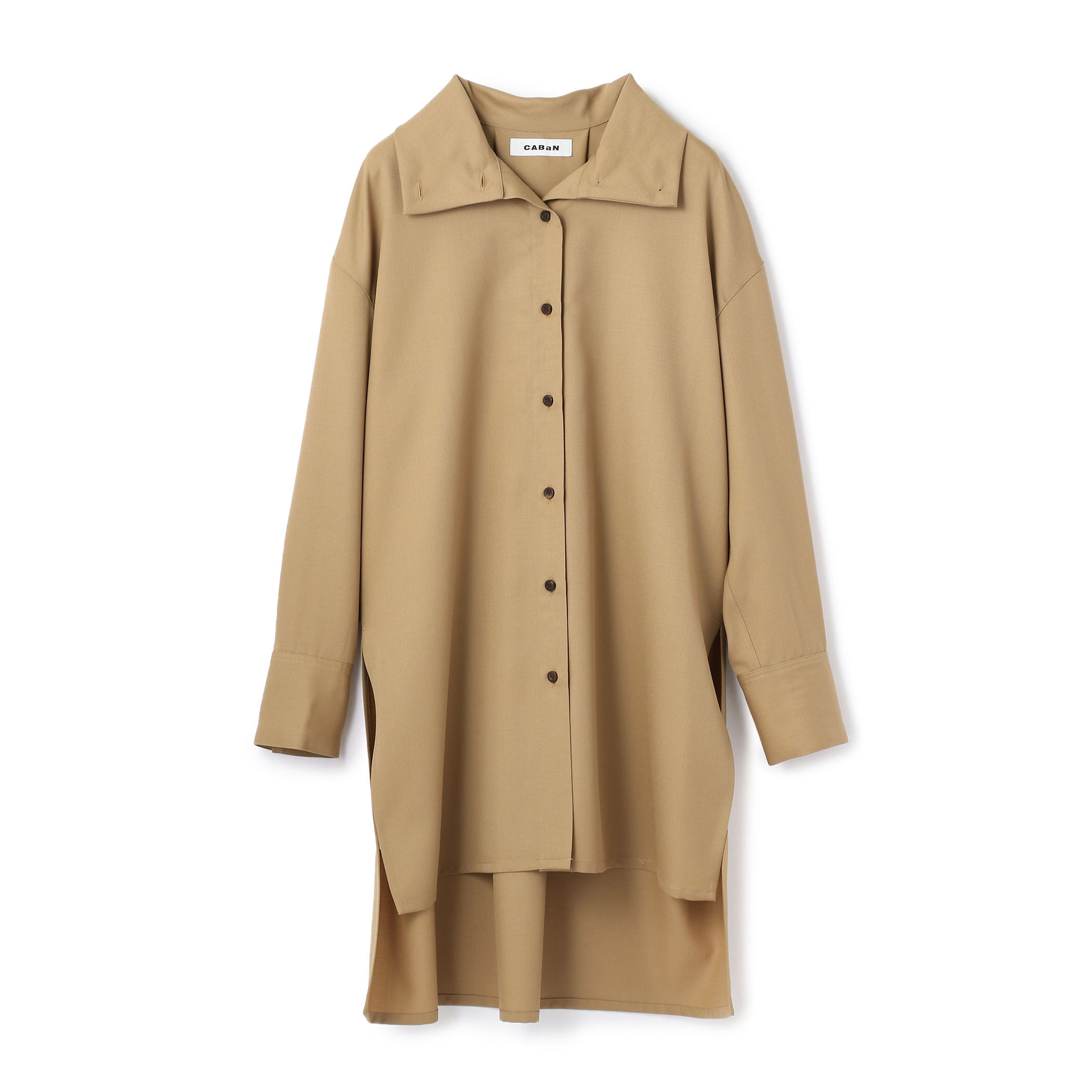 ウールツイル ハイネックロングシャツ｜トゥモローランド 公式通販