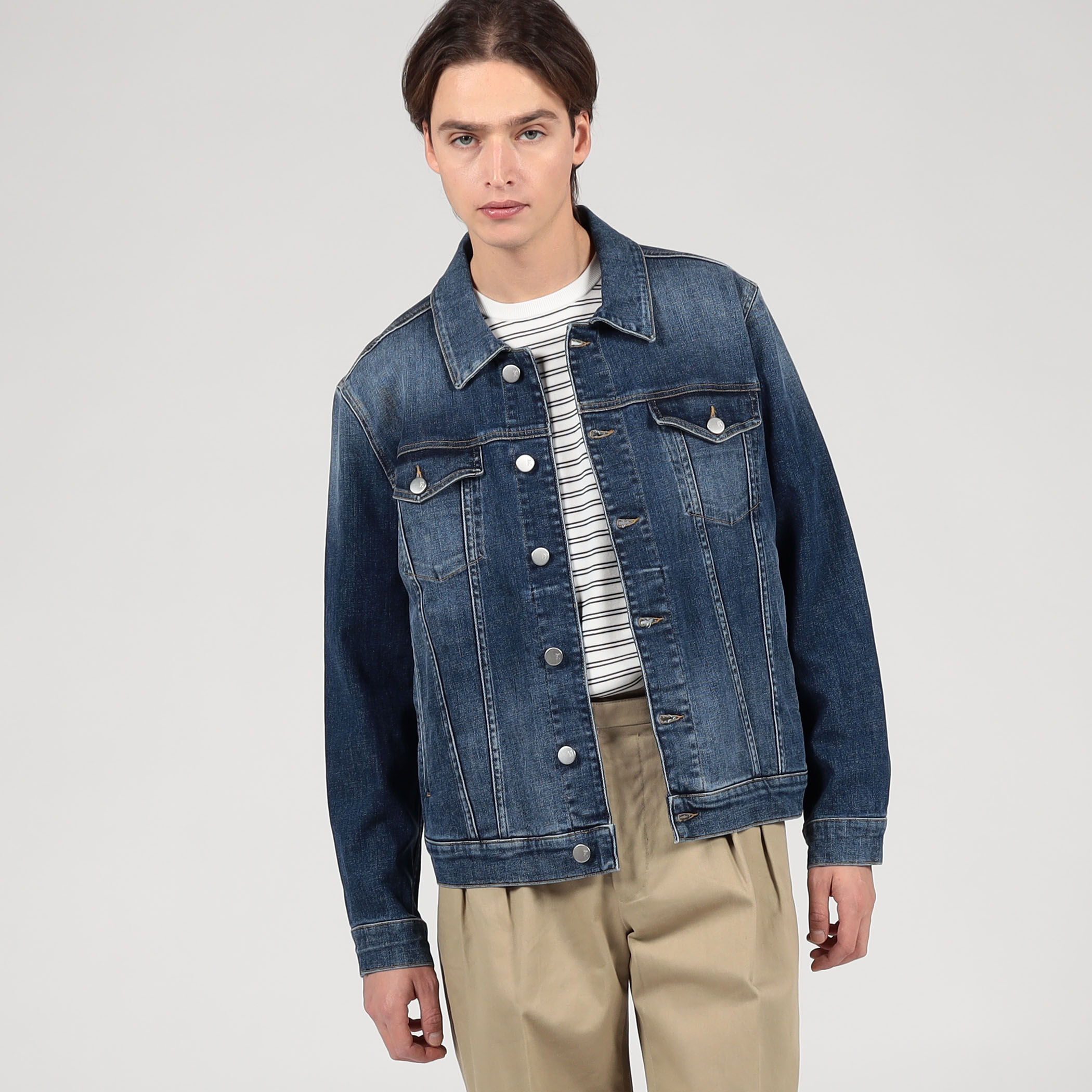 PT TORINO ストレッチデニムトラッカージャケット 別注】PT TORINO ストレッチデニム トラッカージャケット