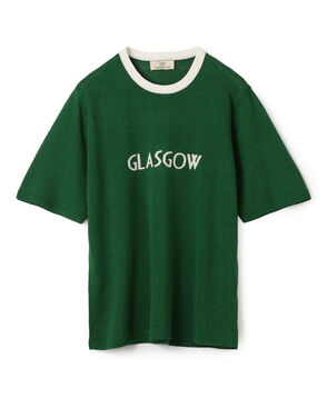 14ゲージ インターシャ クルーネックプルオーバー ニットTシャツ