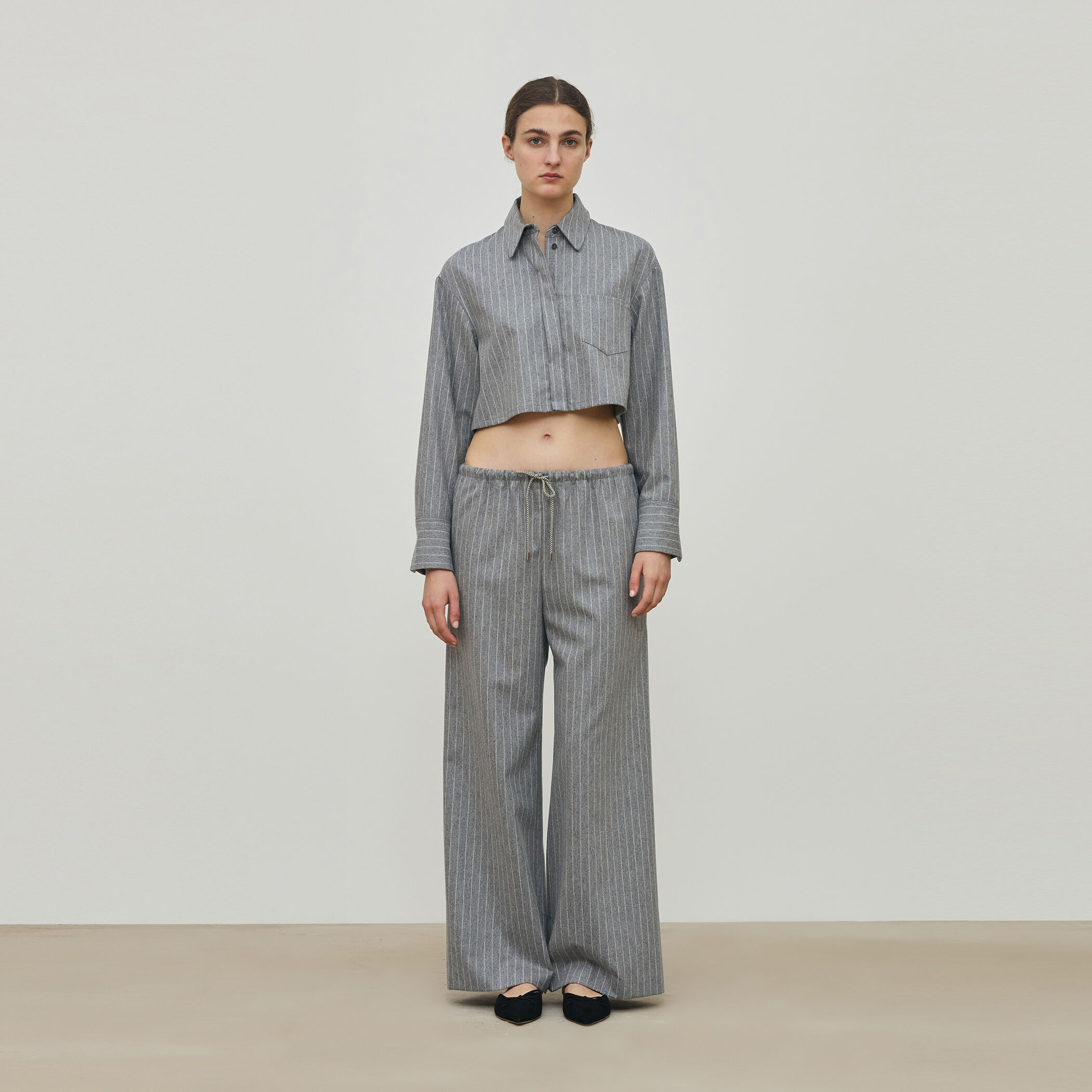 新品✨DES PRES ウールポプリンメルトン ハイネックロングジレ カシミヤ混 DES PRES（デプレ） ベスト ジレ ウールポプリンメルトン ハイネック