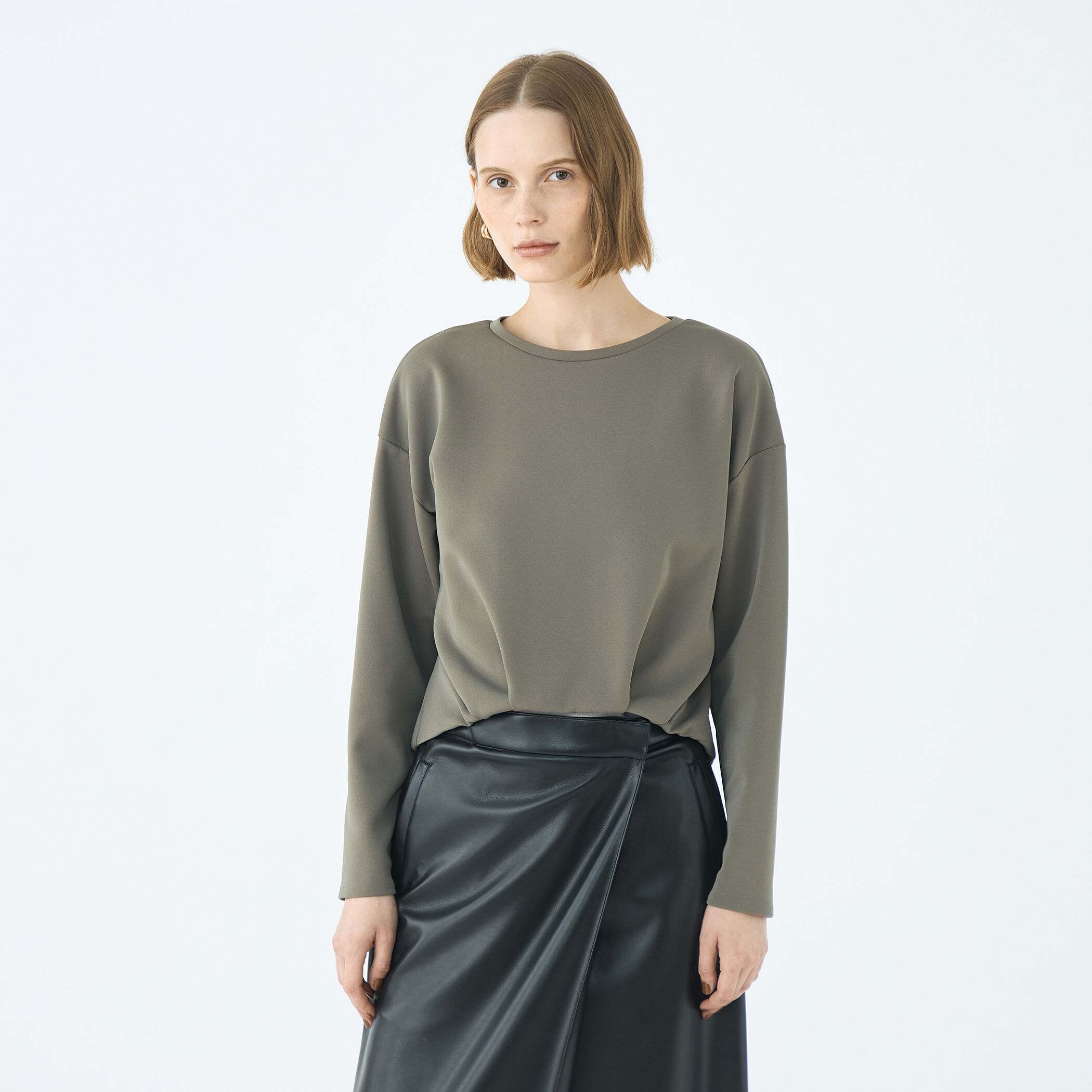 □エラスティックジャージー タックショートプルオーバー